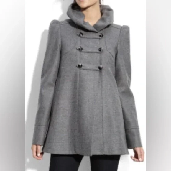 French Connection Lark Gray wool coat